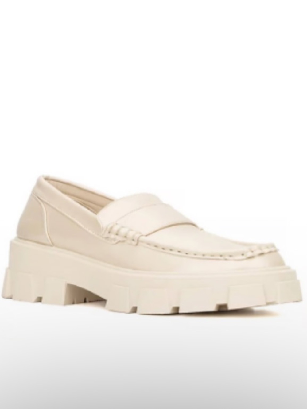 Olivia Miller Mikayla Lugsole Loafer - Chunky Cream Platform Loafer Women Size 9